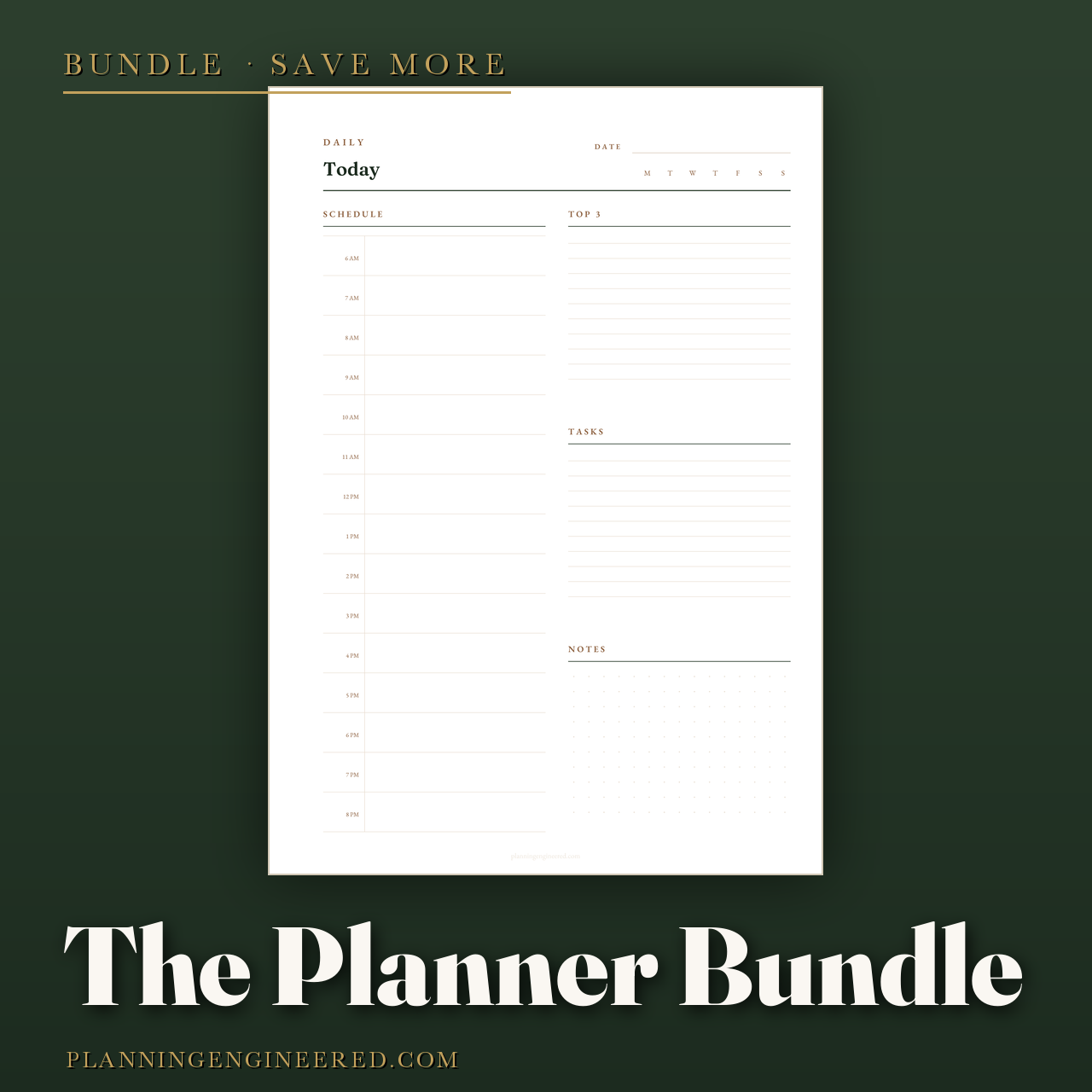 The Planner Bundle: Monthly, Weekly, Daily, Year