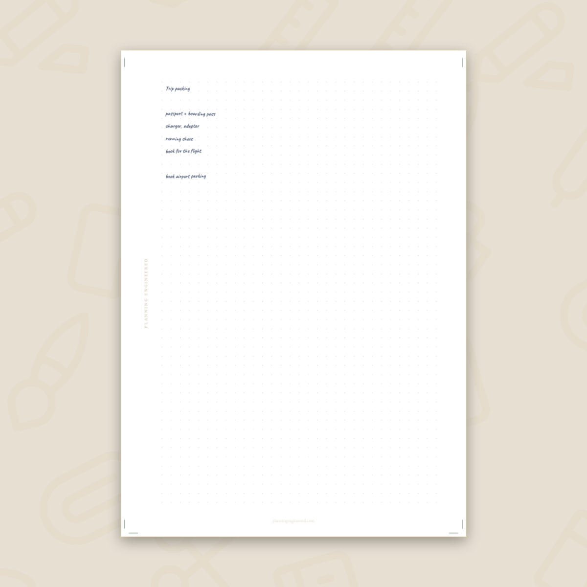 Planner Filler Pack filled in by hand, showing how the layout is used