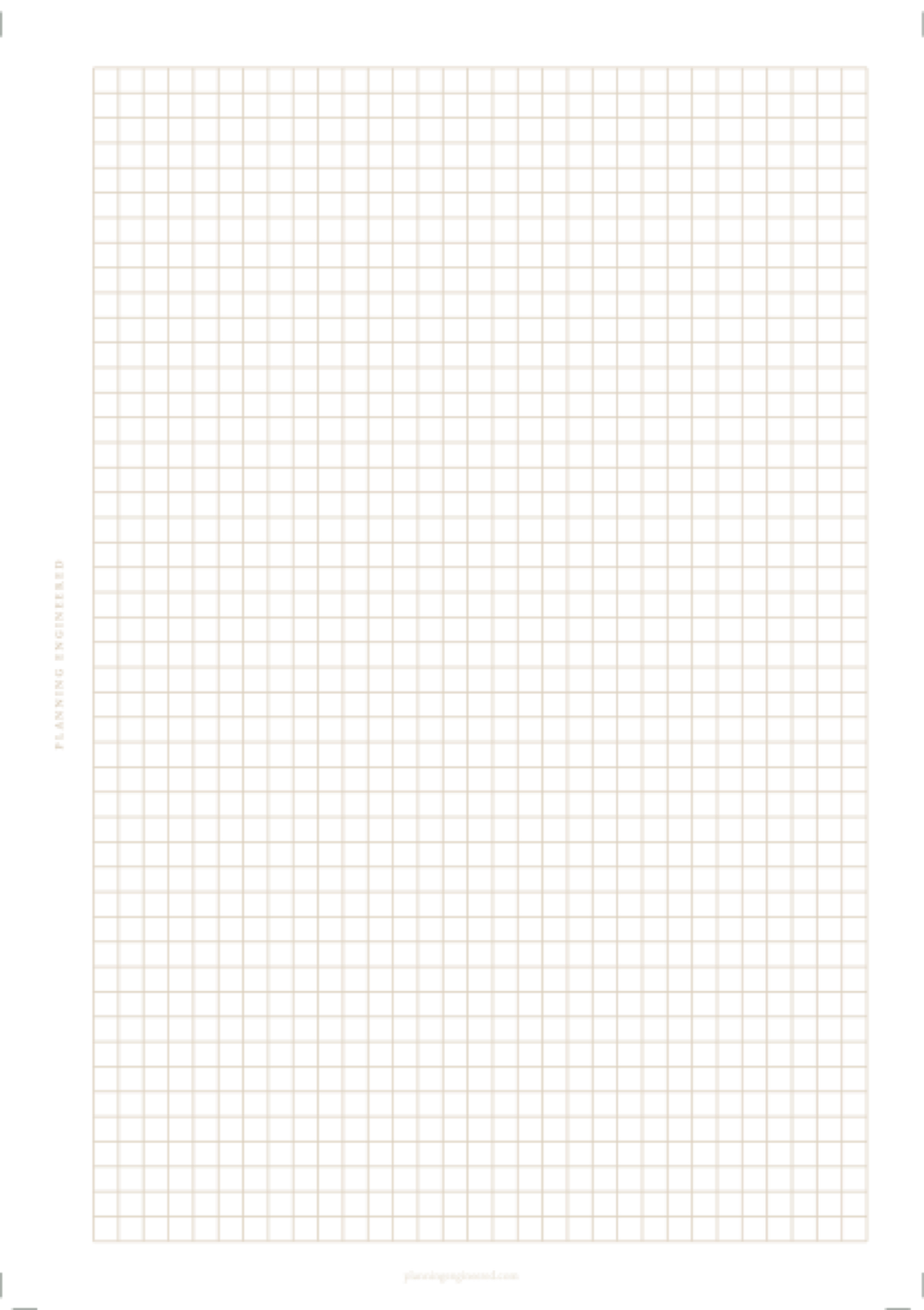 Square Grid layout for Planner Filler Pack, flat preview of the printable page